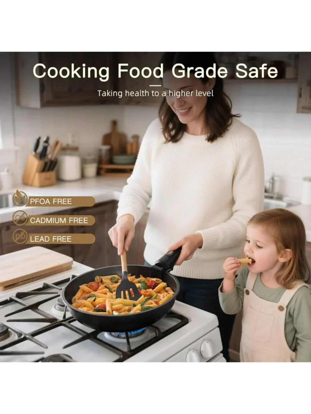 21-Piece Non-Stick Ceramic Cookware Set, Detachable Handle, Oven Safe, Induction